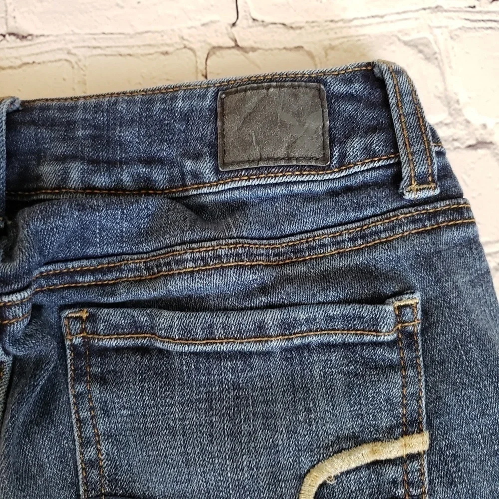AEO Midi Raw Hem Super Stretch Shorts 0